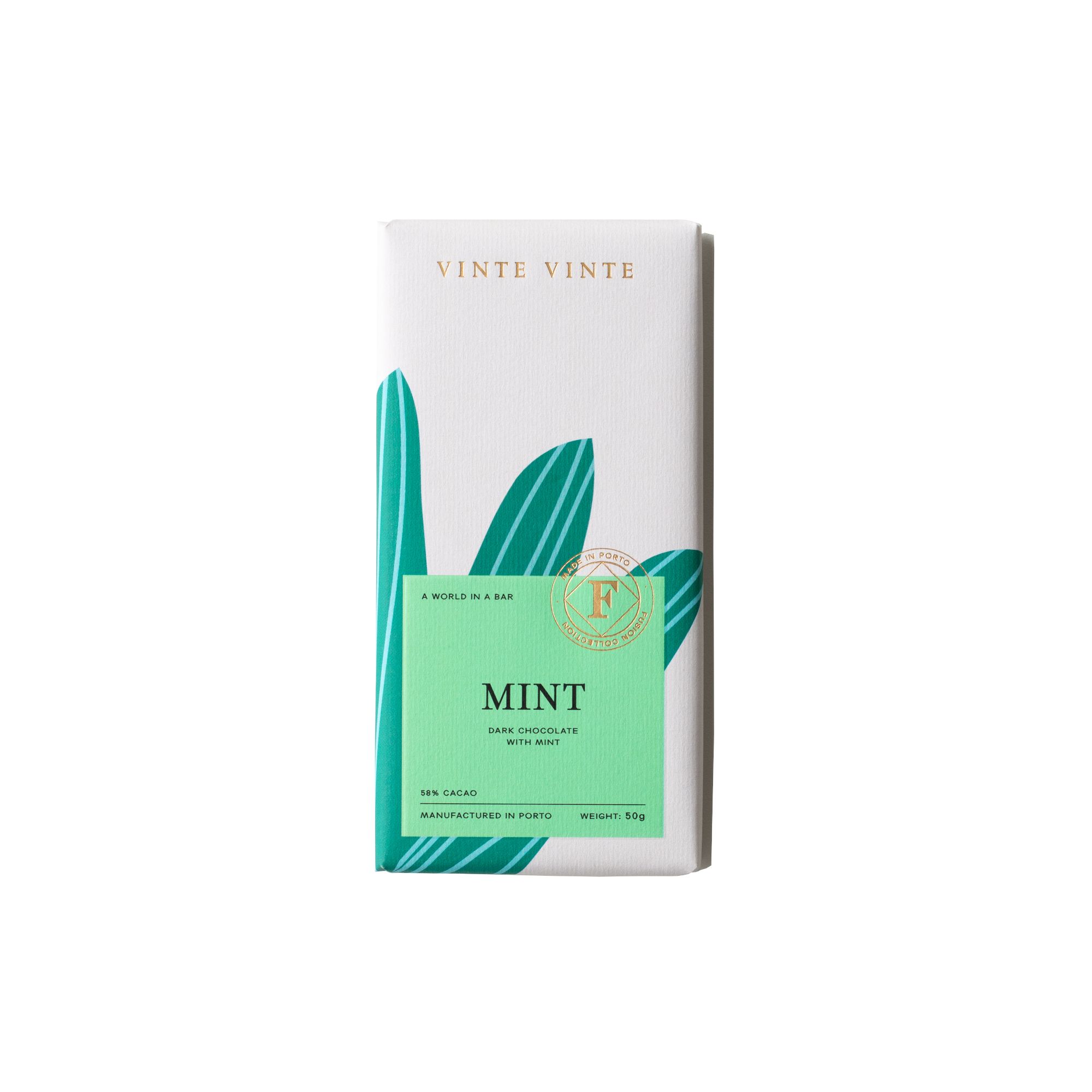 Fusion Dark Chocolate 58% with Mint
