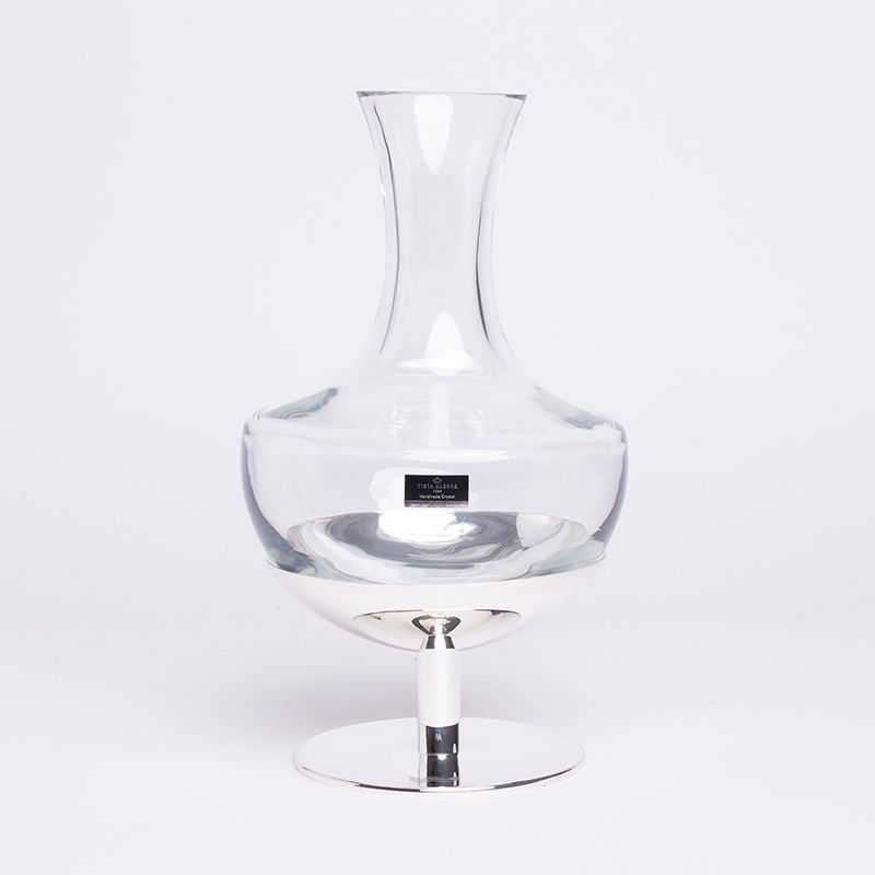 Decanter de cristal com base em casquinha Vista Alegre
