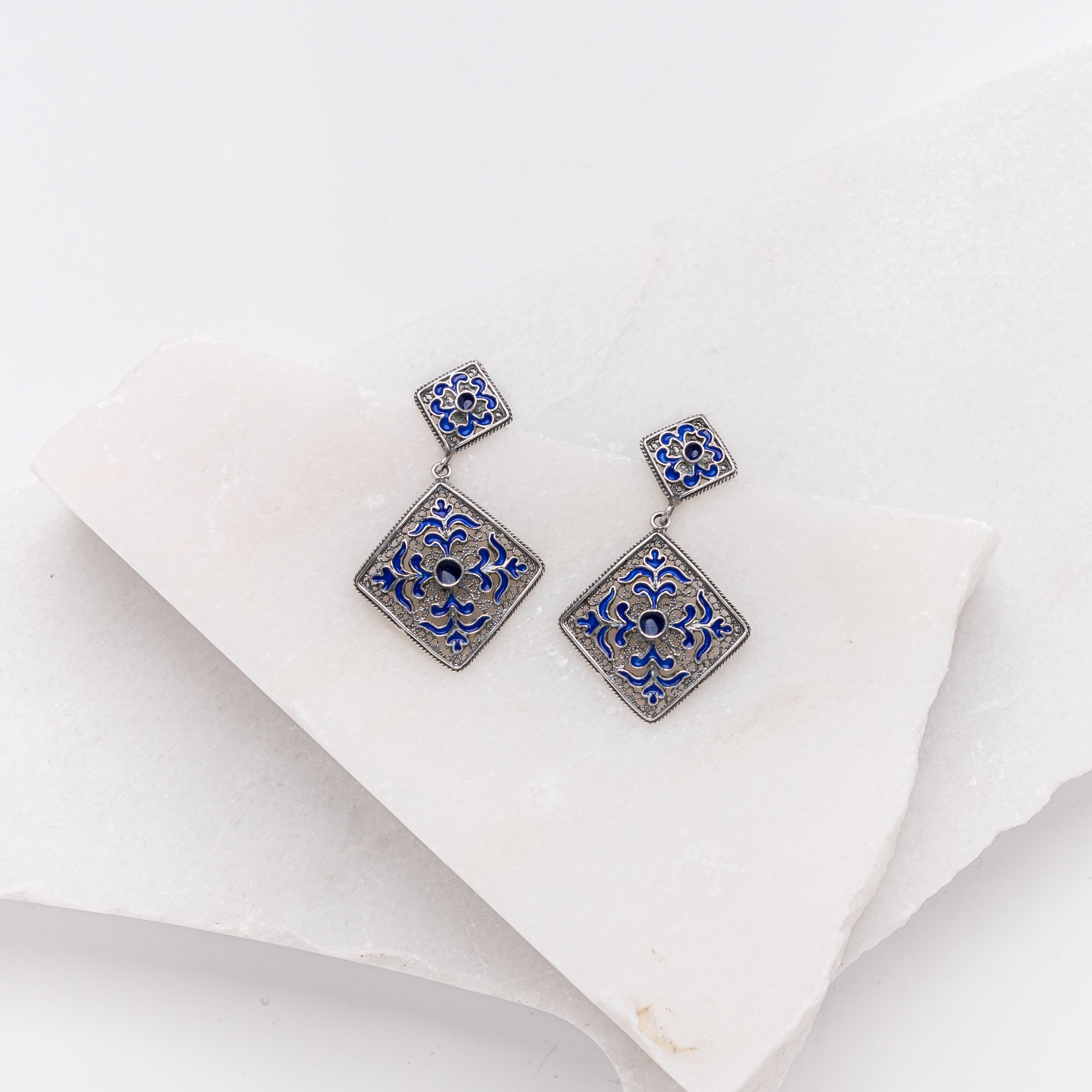 Filigree Tile Earrings – Portugal Jewels
