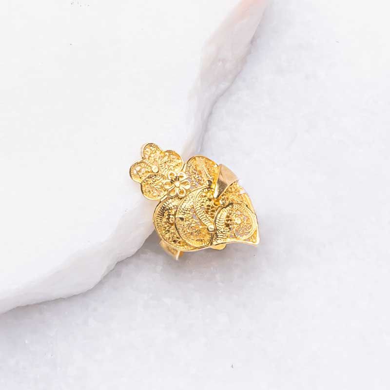 Viana Heart Ring Silver Gold