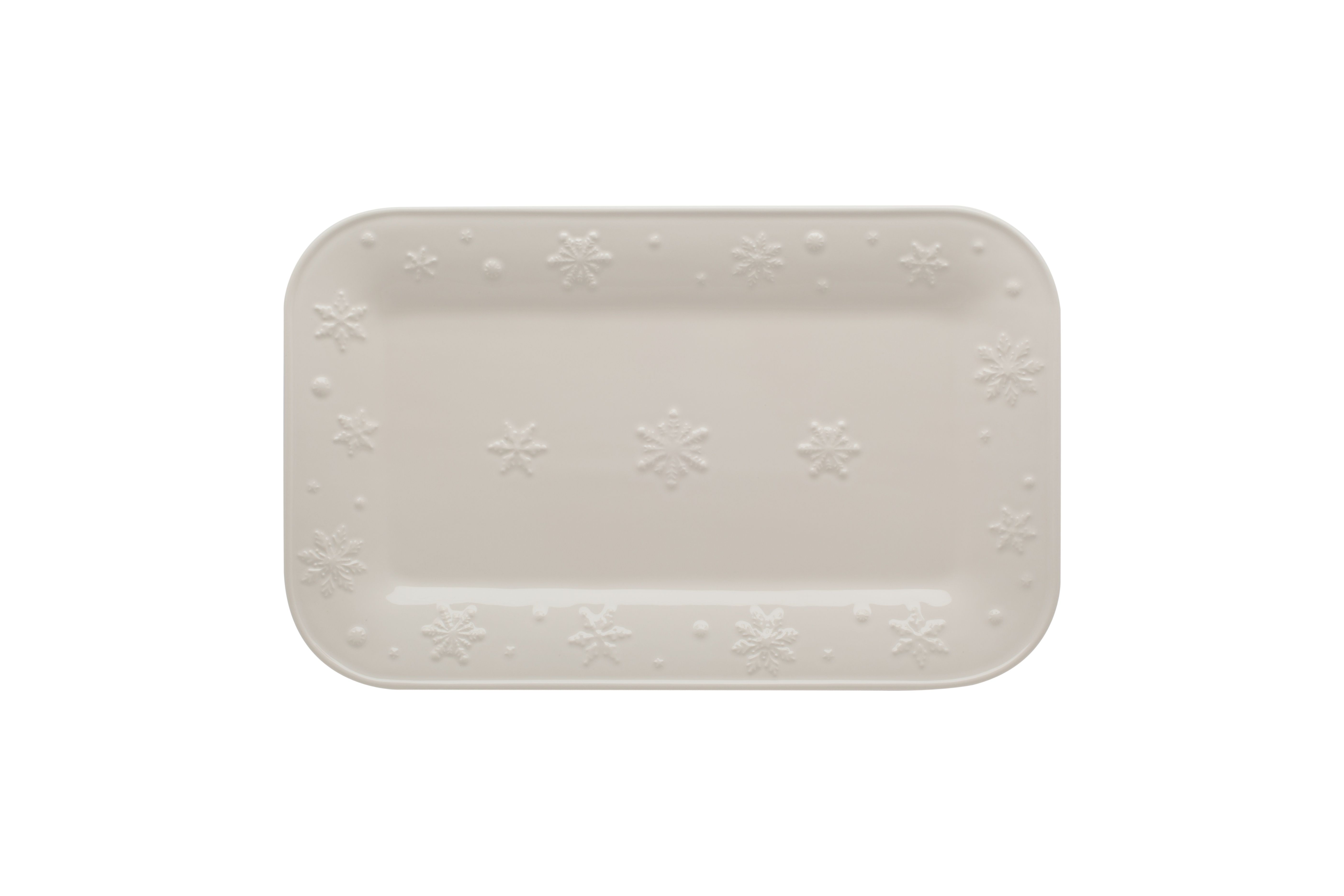 Tabuleiro Pequeno Snowflakes Creme - Bordallo Pinheiro