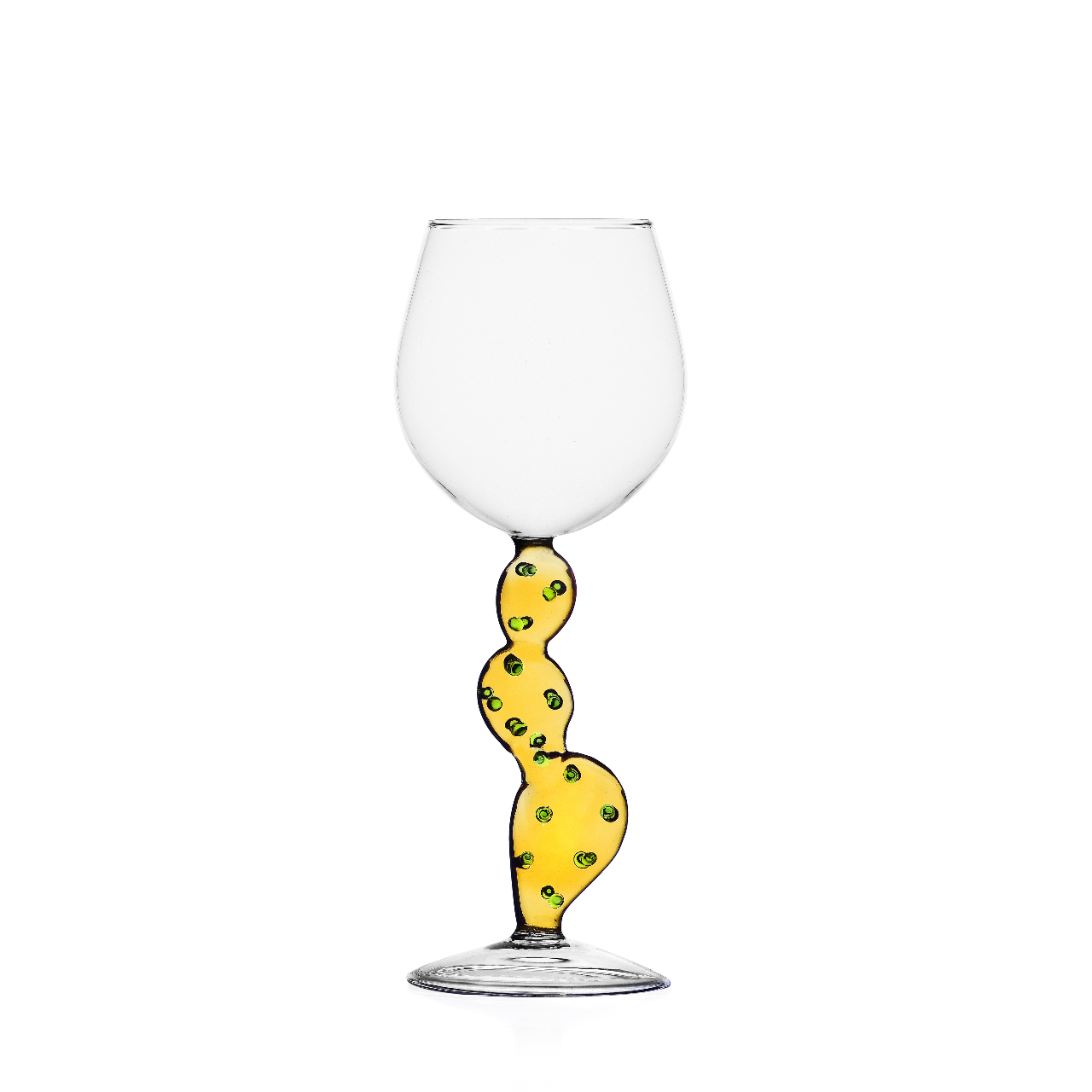 Cactus Yellow Wine Glass