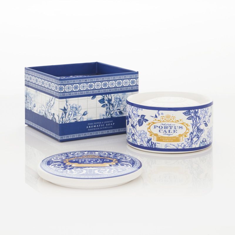 Portus Cale Gold & Blue Soap in Jewelry Box