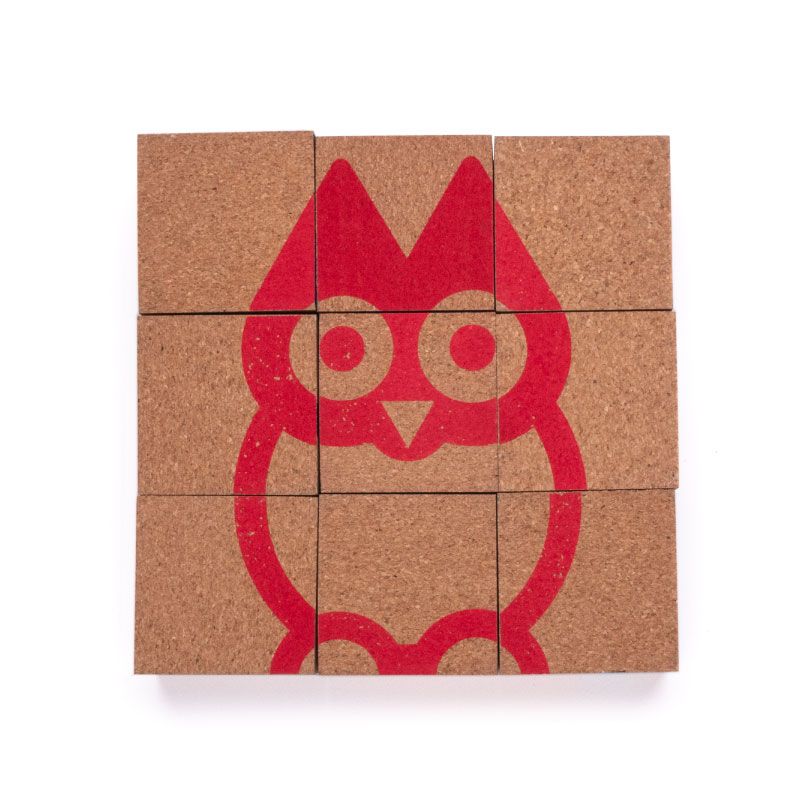 Elou Cubic Puzzle – Jogo Didático em Cortiça para Crianças