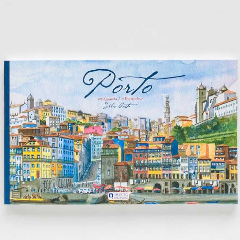 Porto in watercolor a5 - artistic and authentic illustration