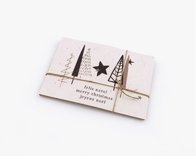 Cork Christmas card to assemble and plant - Tree