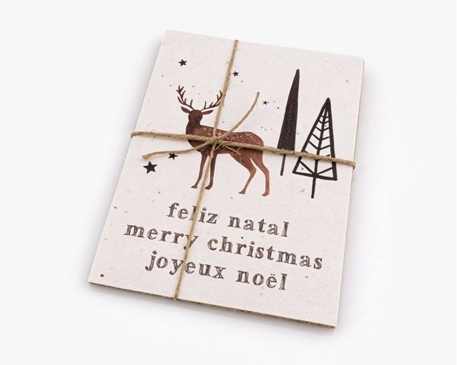 Cork Christmas card to assemble and plant - Rena