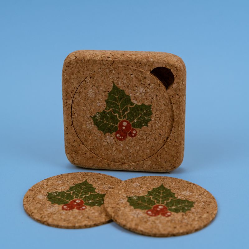Set of 6 Holly Coasters