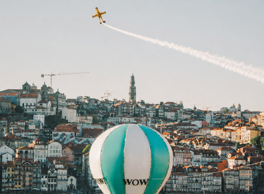 Quer ver o Air Invictus com uma das melhores vistas sobre o Douro?